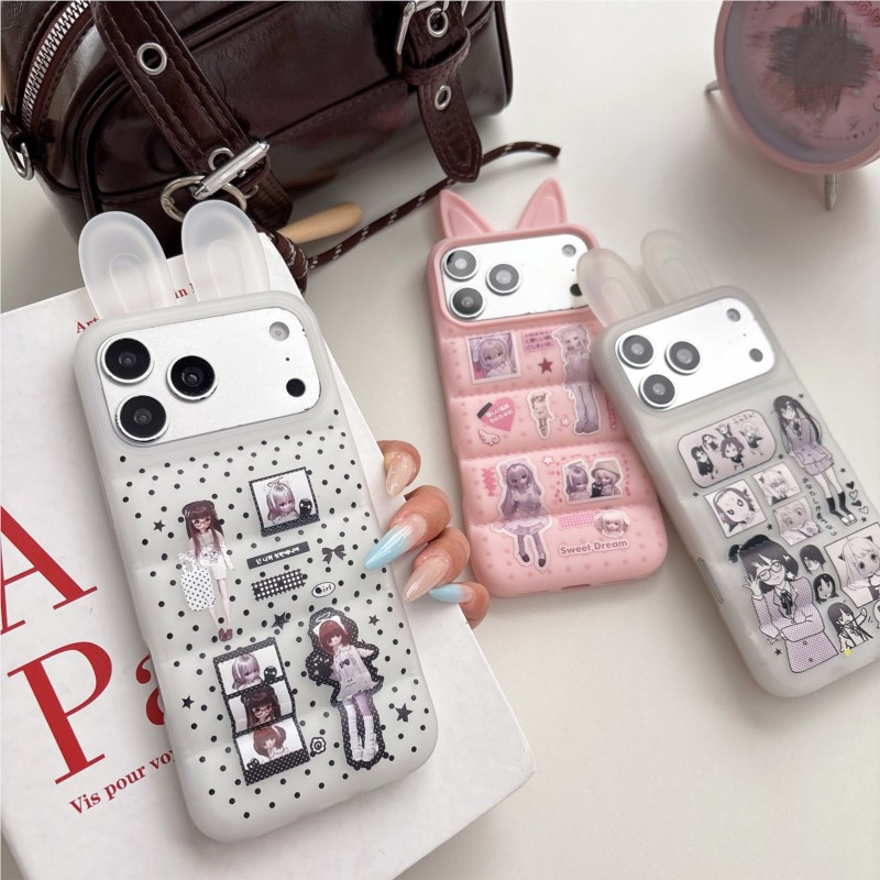 Cute Anime Case - Japanese Y2K Cute Bunny Ear Phone