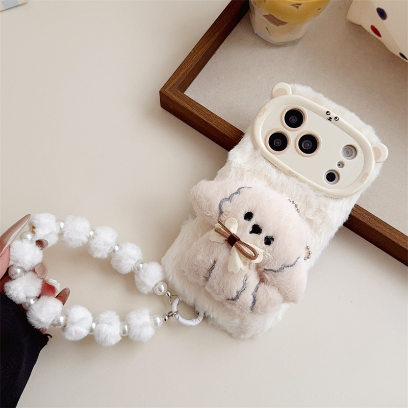 3D Cartoon Bowknot Puppy Warm  - Phone Cases Bulk 评论和价格