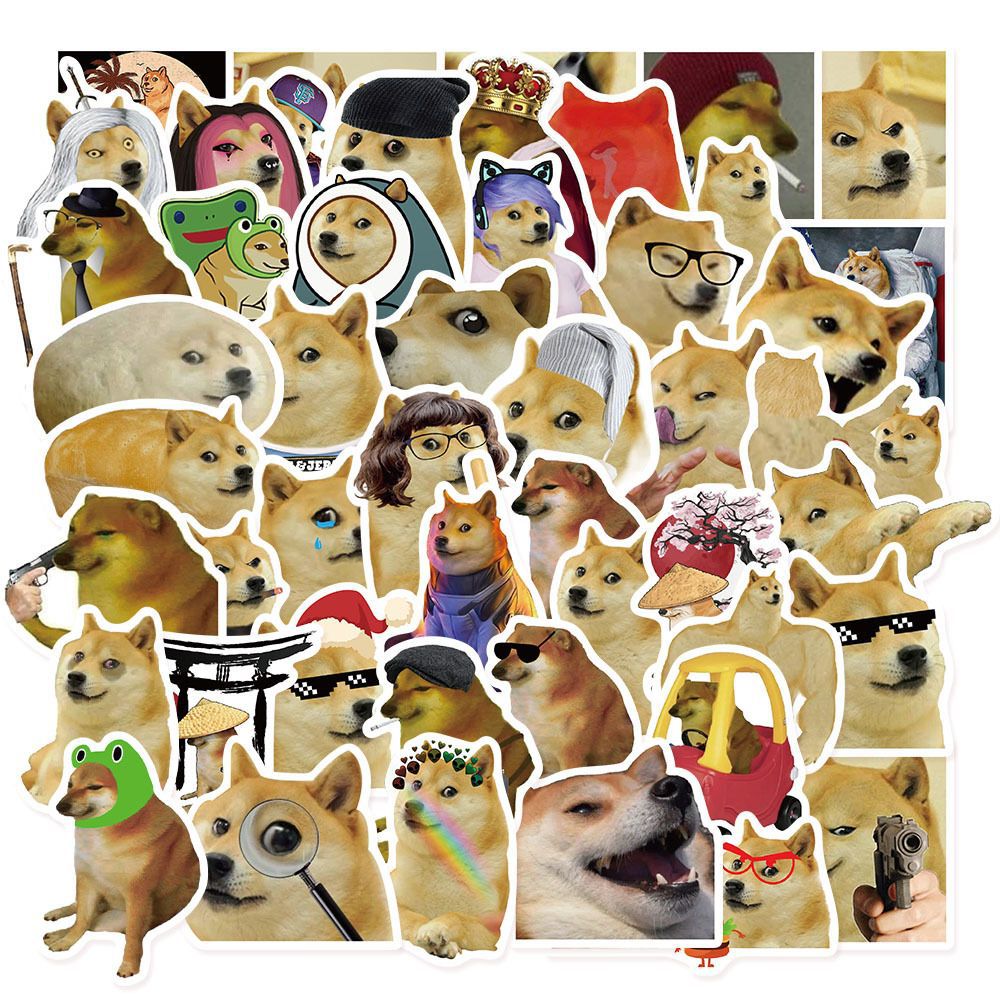 50Pcs Funny Doge MEME Stickers - Phone Cases Kids 评论和价格