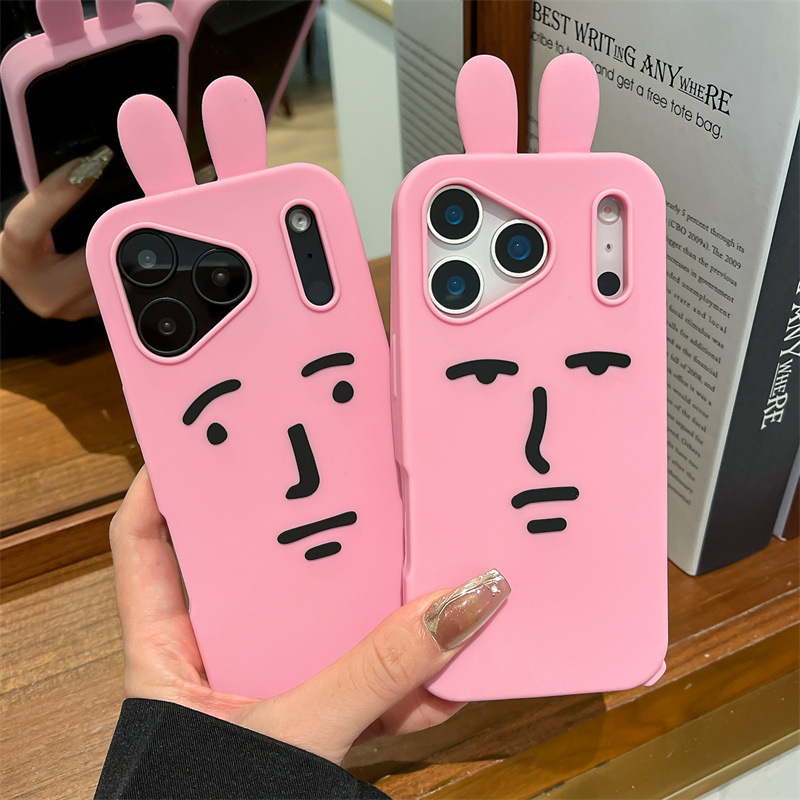 Kawaii 3D Funny Cartoon Pink E - Phone Cases Kawaii 评论和价格