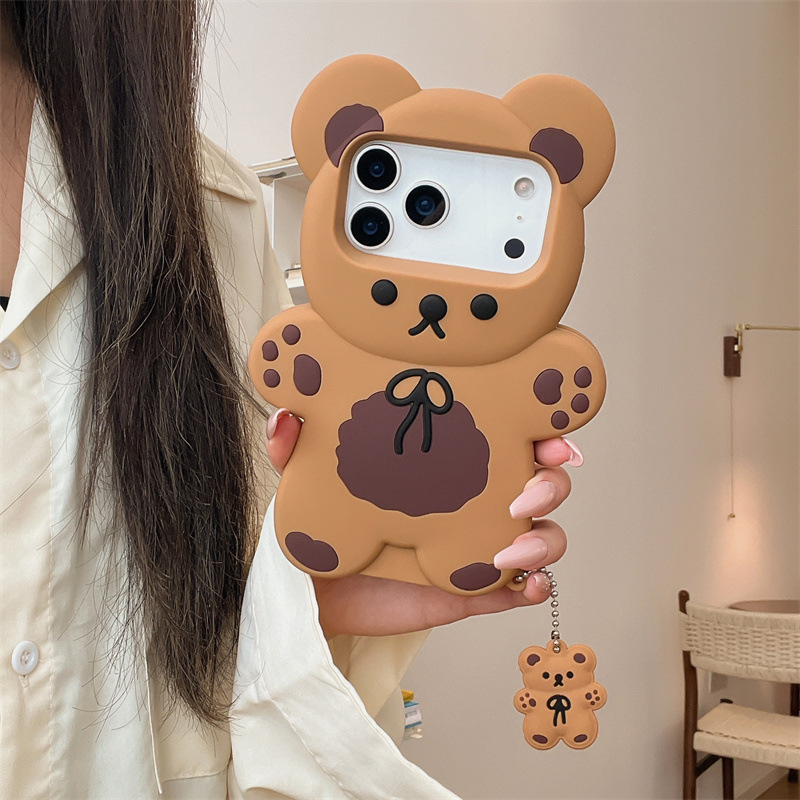 3D Cartoon Bear Soft Silicone  - Phone Cases Otterbox 评论和价格