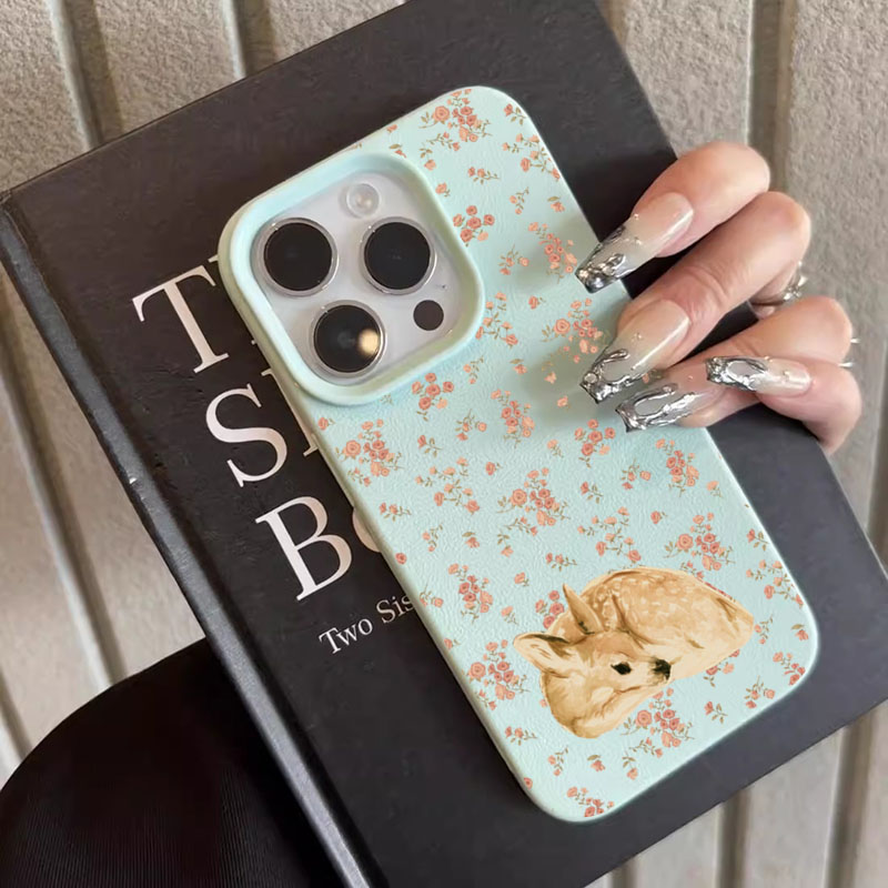 Cute Deer Full Floral Pattern  - Phone Cases Designer 评论和价格