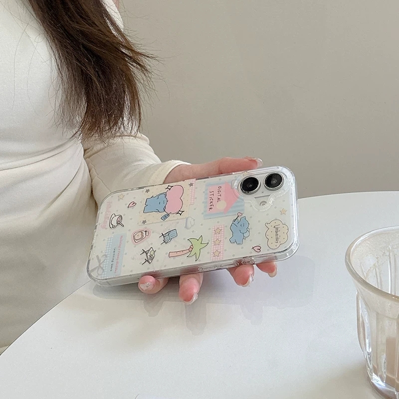 Cute Cartoon Elephant Grabbing - Phone Cases Kawaii 评论和价格