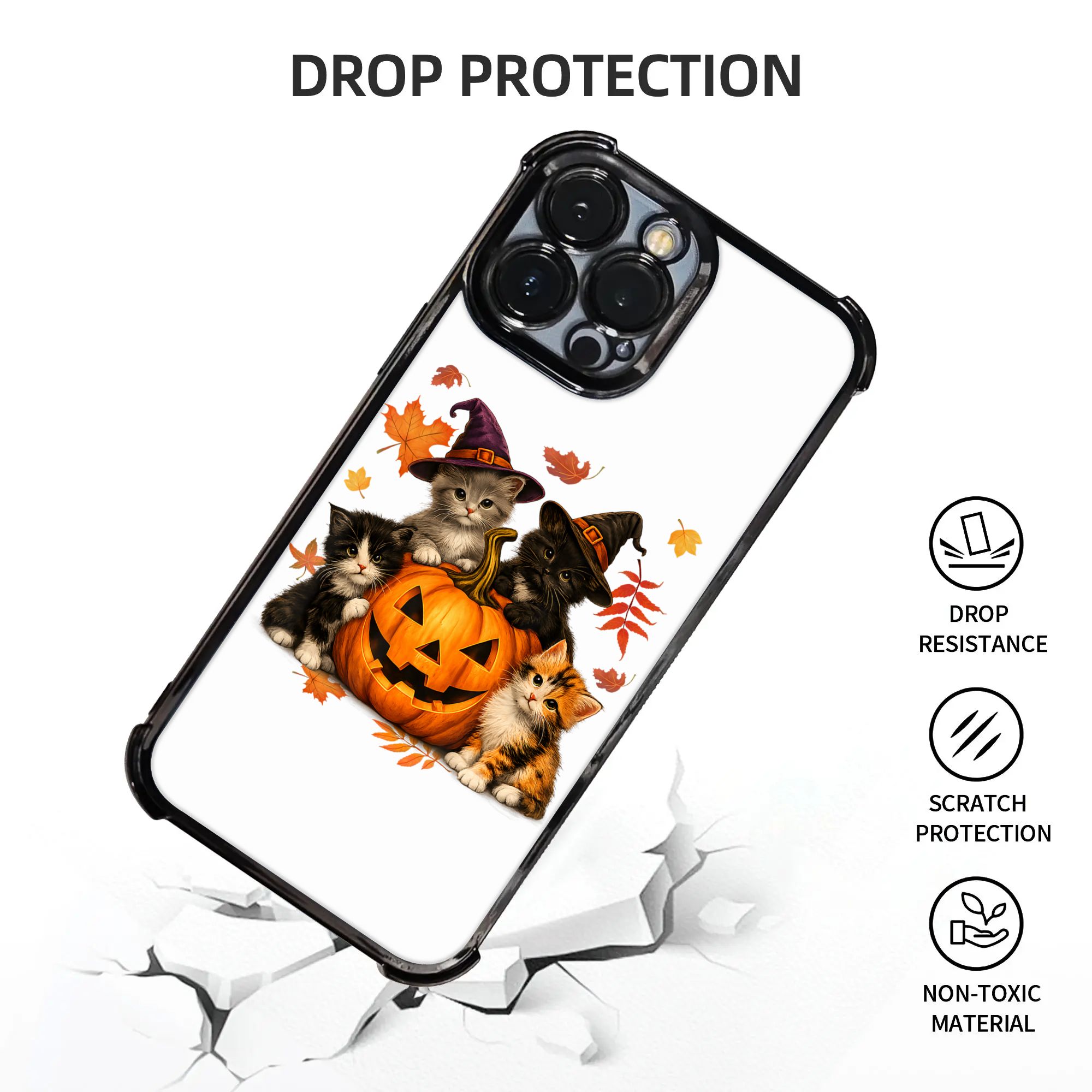 Halloween Cute Cats Pumpkin Sp - Phone Cases Kids 评论和价格