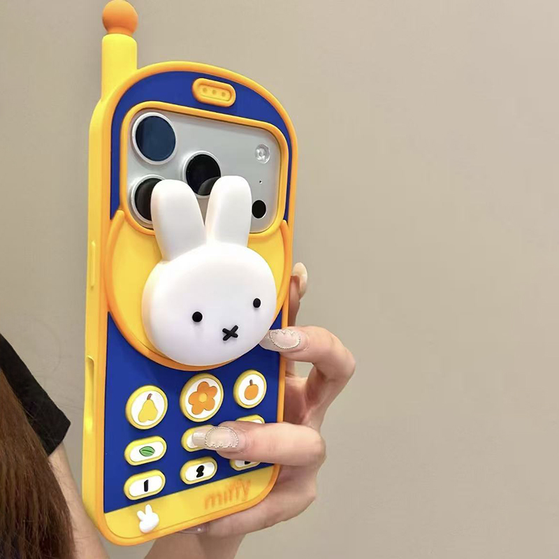 Kawaii Miffy Retro Brick Mobil - Phone Cases Rubber 评论和价格