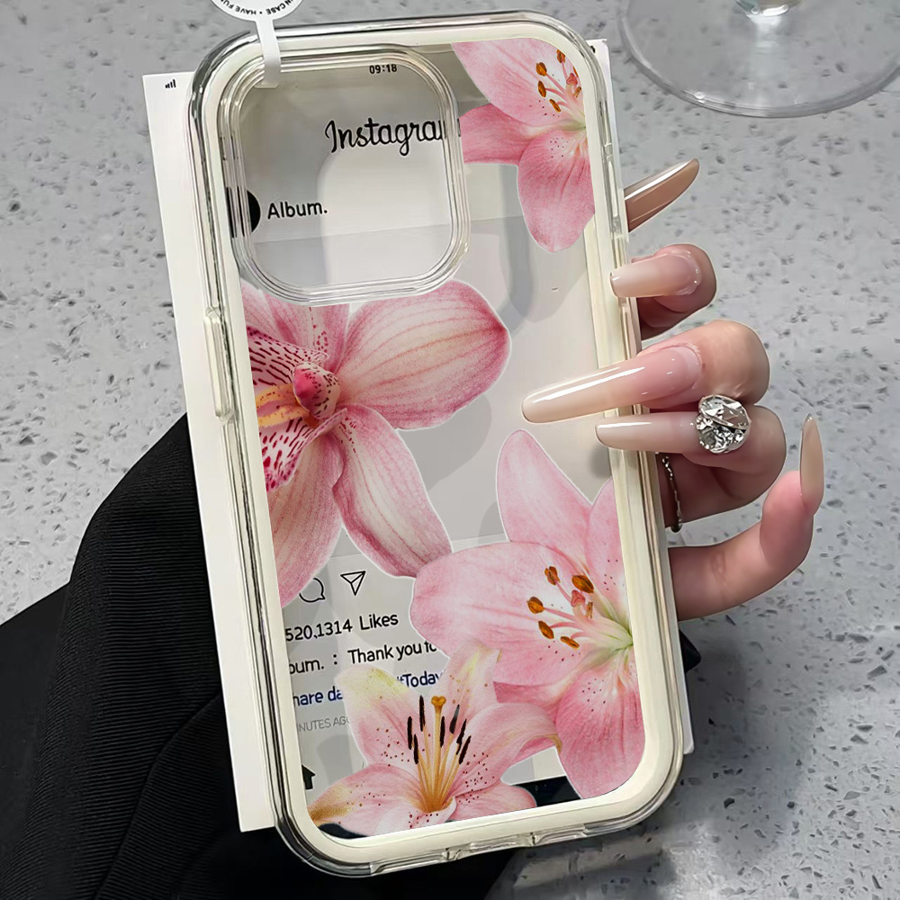 Pink Lily Flower Clear Phone C - Phone Cases Otterbox 评论和价格