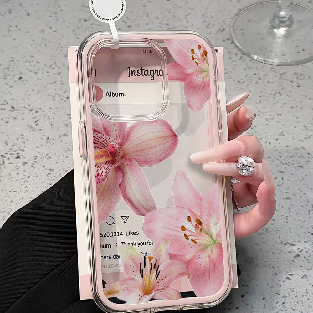 Pink Lily Flower Clear Phone C - Phone Cases Otterbox 评论和价格