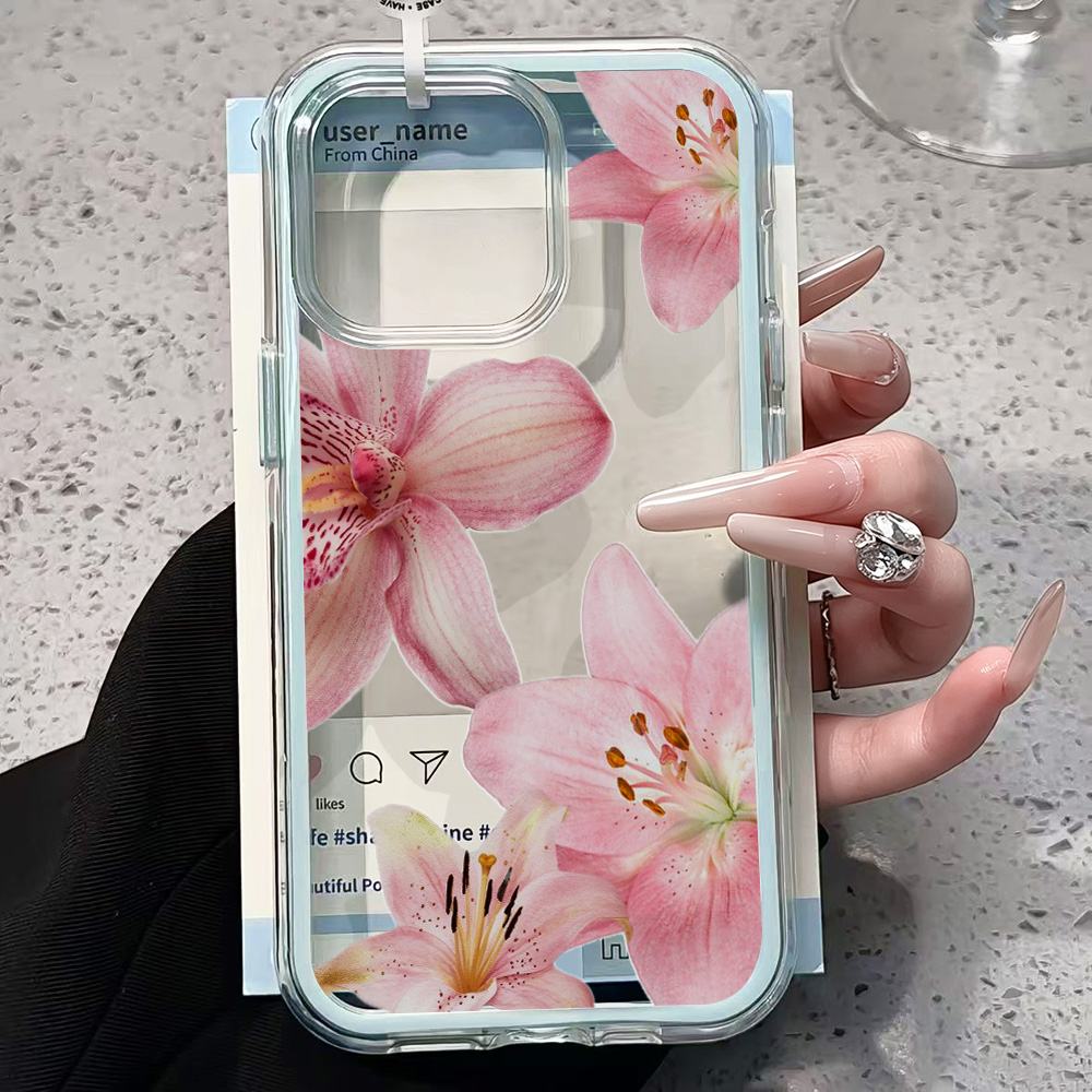 Pink Lily Flower Clear Phone C - Phone Cases Otterbox 评论和价格