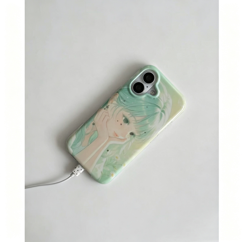 New Japanese Anime Green Girl  - Phone Cases Kawaii 评论和价格