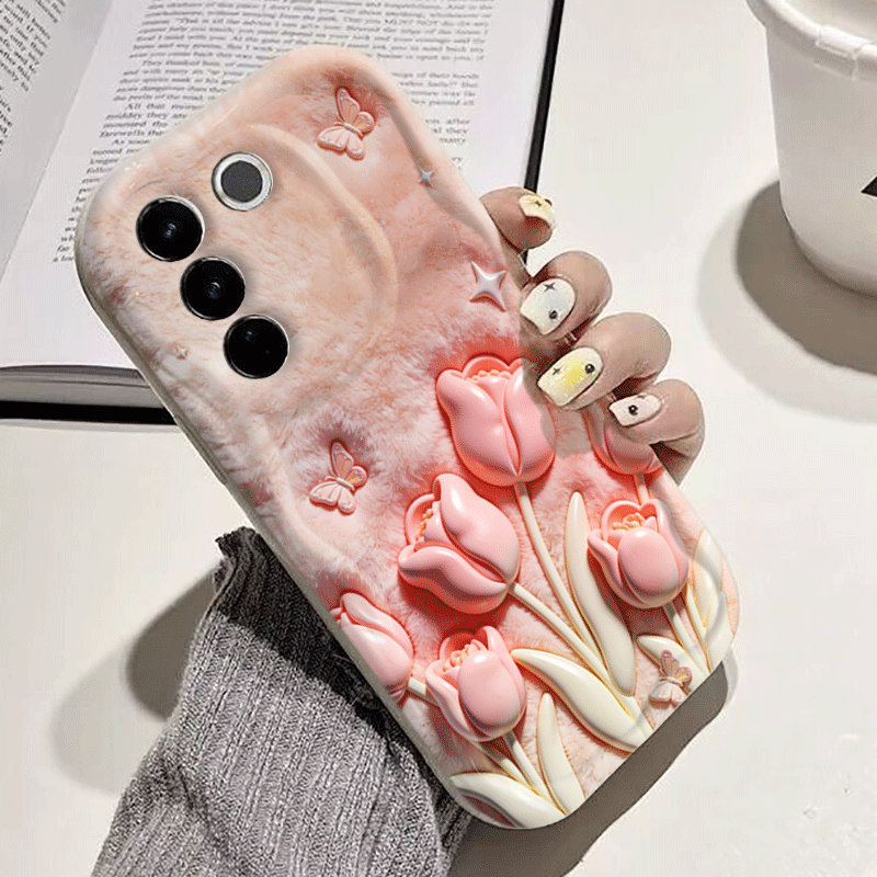 2D Flat Design Pink Tulip Phon - Phone Cases Designer 评论和价格
