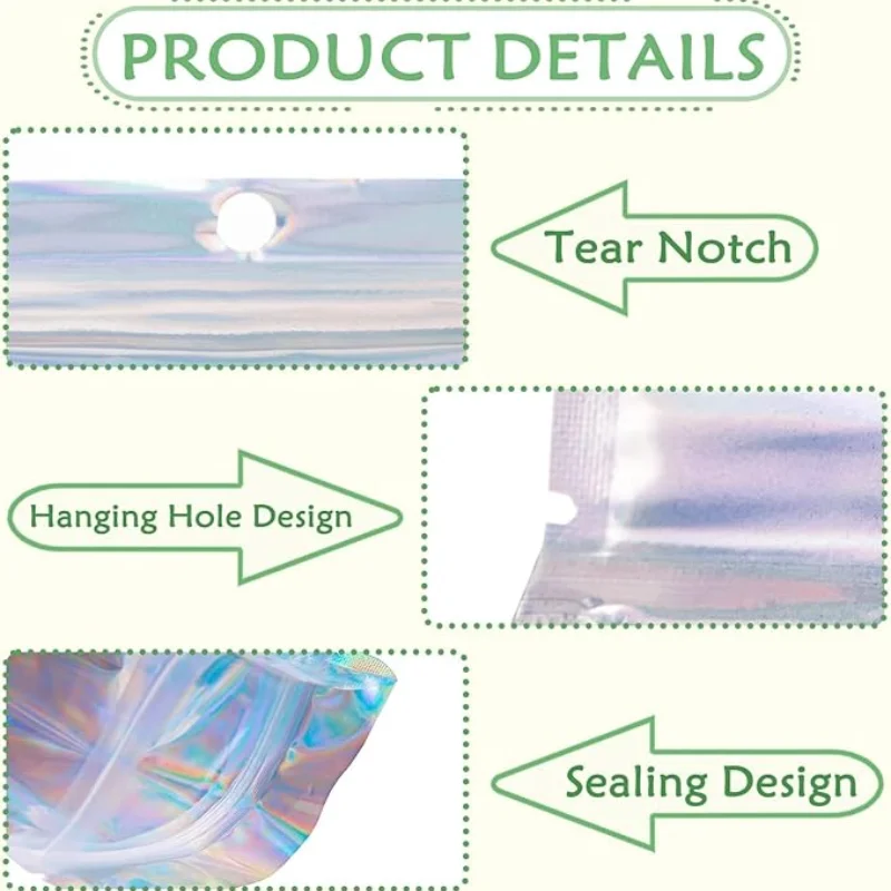10-200PCS Laser Ziplock Bags R - Phone Cases Eco Friendly 评论和价格