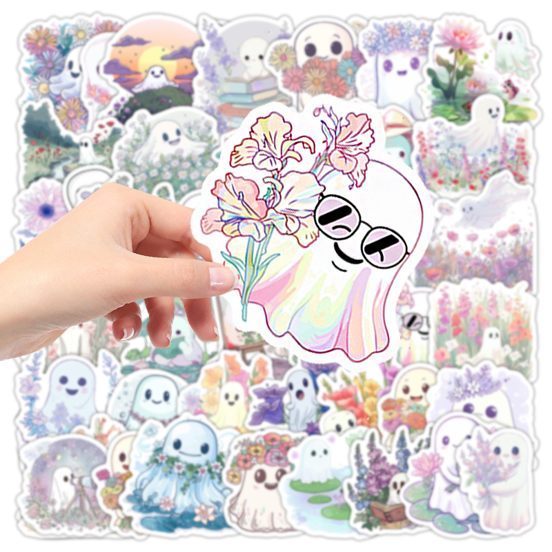 50PCS Cute White Ghost Graffit - Phone Cases Kids 评论和价格