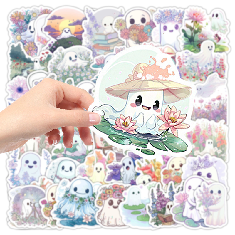 50PCS Cute White Ghost Graffit - Phone Cases Kids 评论和价格