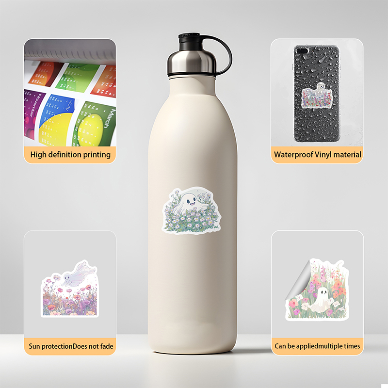 50PCS Cute White Ghost Graffit - Phone Cases Kids 评论和价格