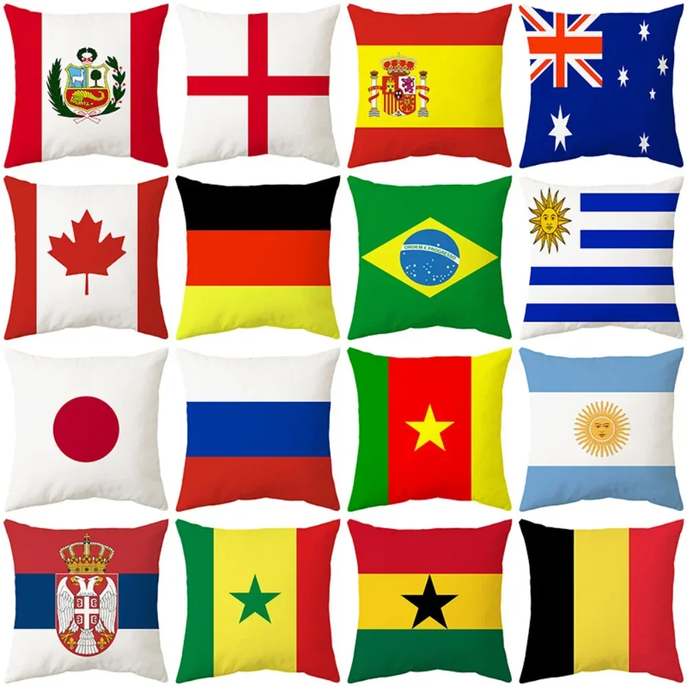 National Flags Printed Pillow  - Phone Cases Qatar 评论和价格