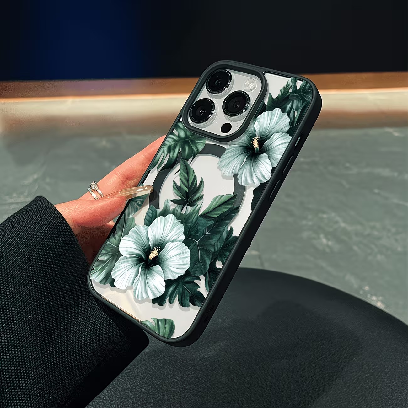 Green Floral Print Phone Case  - Phone Cases Otterbox 评论和价格