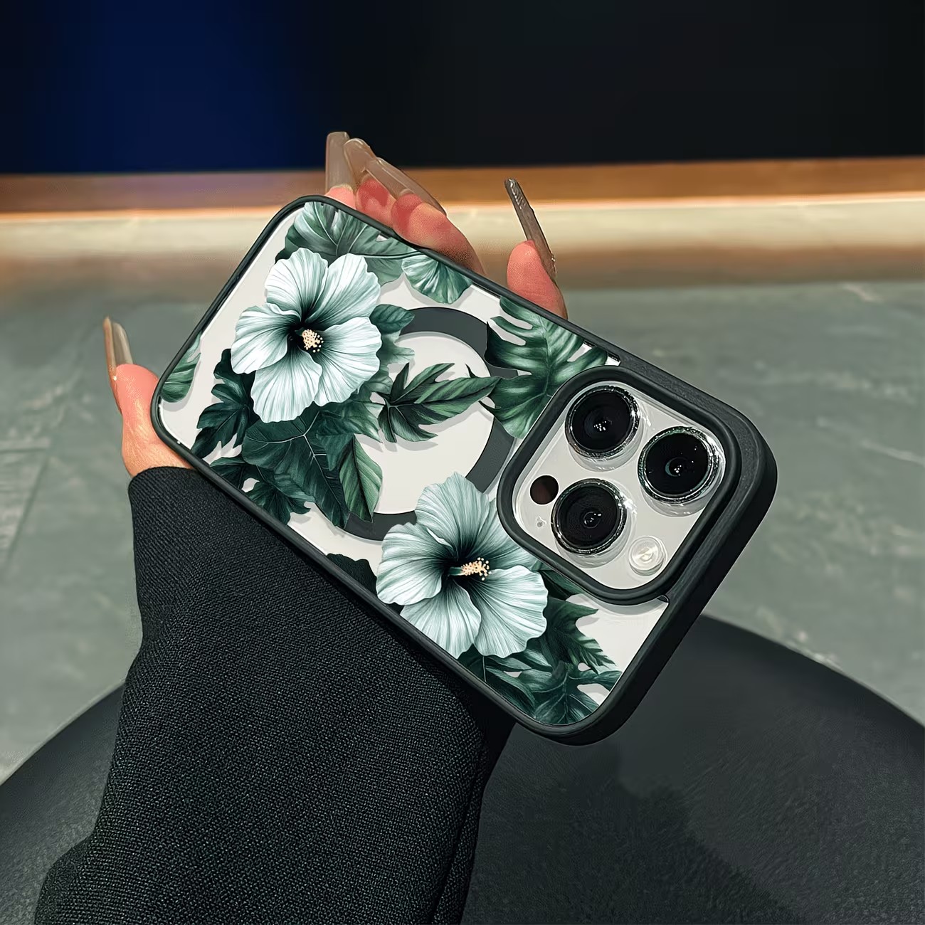 Green Floral Print Phone Case  - Phone Cases Otterbox 评论和价格
