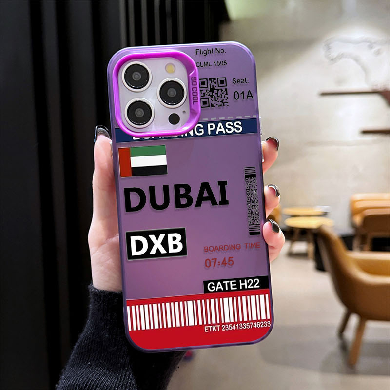 DUBAI Boarding Pass Ticket Pho - Phone Cases Dubai 评论和价格