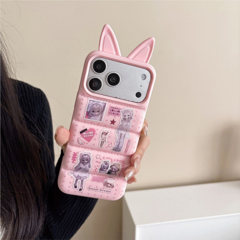 Japanese Y2K Cute Bunny Ear Ph - Cute Anime Case 评论和价格
